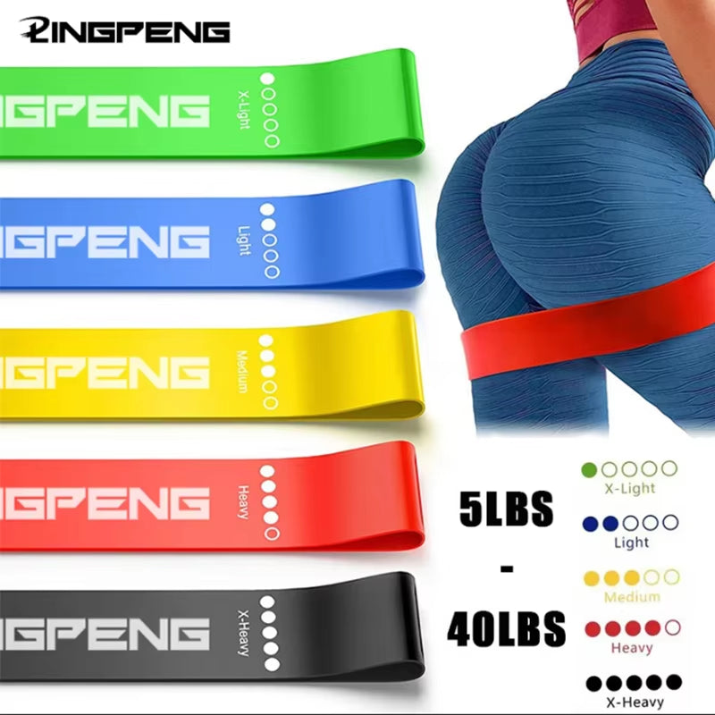 Different Resistance Bands Yoga Band Fitness Exercise Training Hip Tension Band Leg Squat Dance Elastic Loop Stretch Band